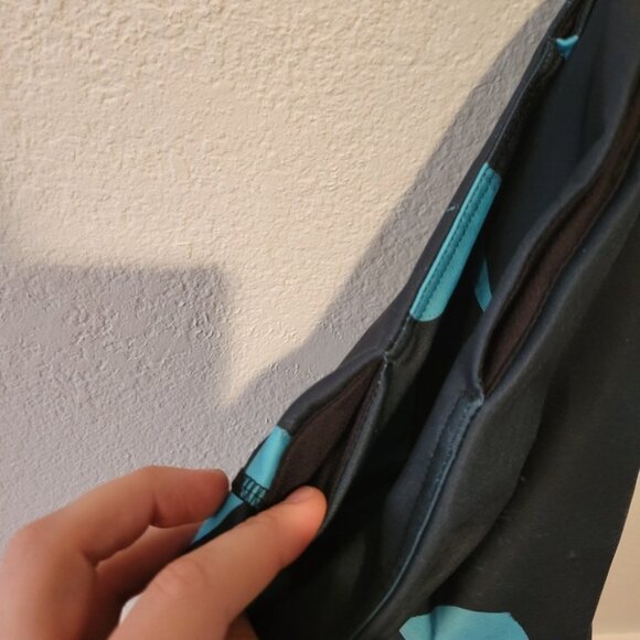 Lululemon Inspire Tight *Full-On Luxtreme (Mesh) Peacock Blue Black W5G70S Sz 4 - Picture 10 of 14